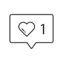 Heart,Like,Notification,One like